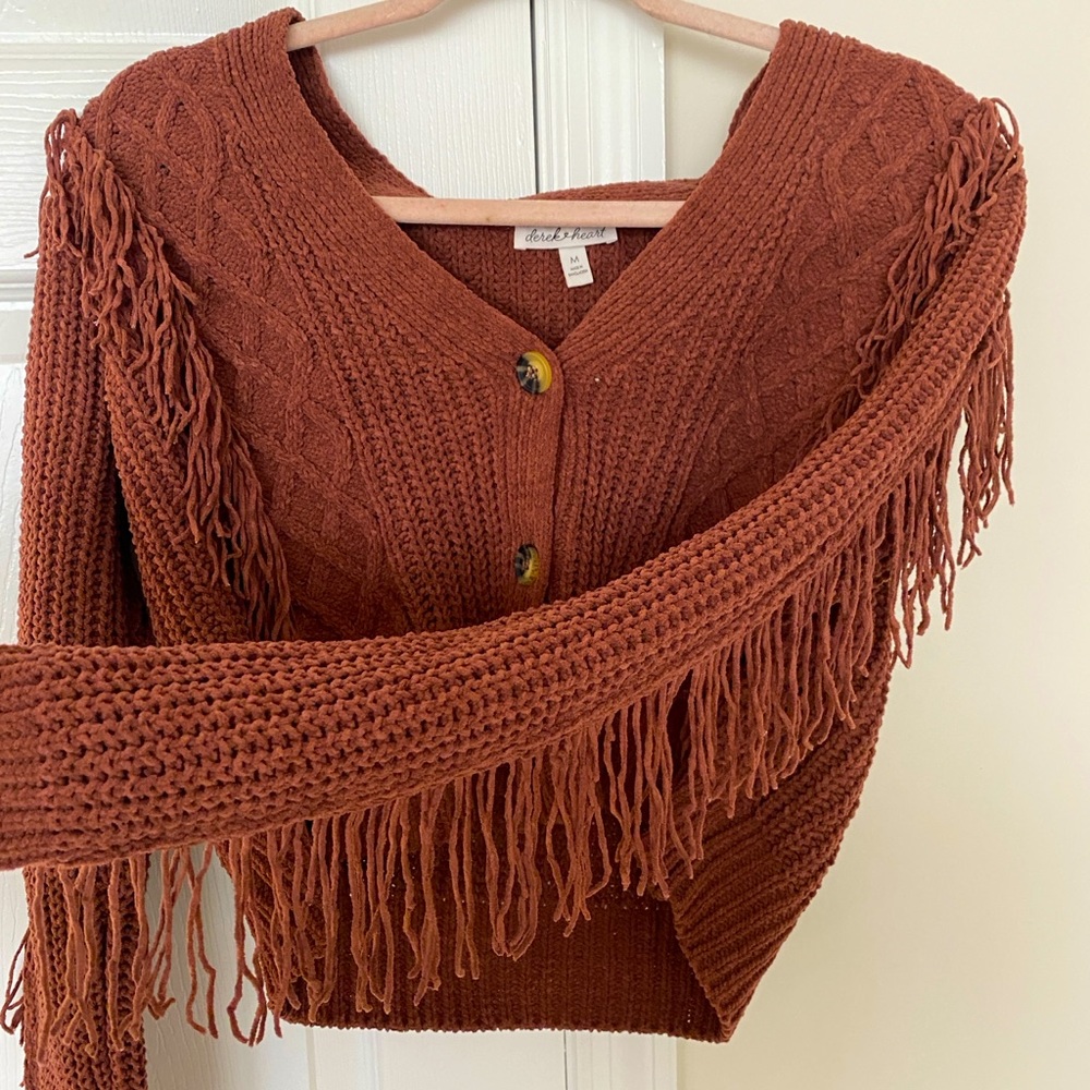 Western fringe sweater